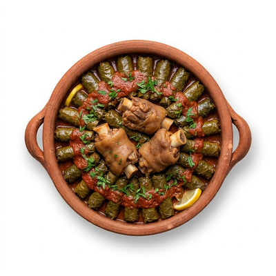 طاجن ورق عنب بلكوارع